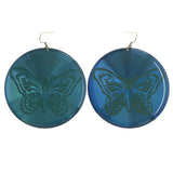 Mi Amore Butterfly Dangle-Earrings Blue