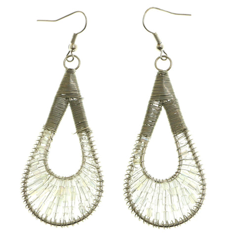 Mi Amore Dangle-Earrings Silver-Tone/Clear