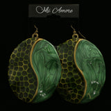 Mi Amore Dangle-Earrings Bronze-Tone/Green
