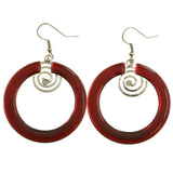 Mi Amore Dangle-Earrings Red/Silver-Tone