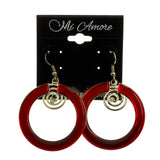 Mi Amore Dangle-Earrings Red/Silver-Tone