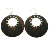 Mi Amore Dangle-Earrings Silver-Tone/Brown