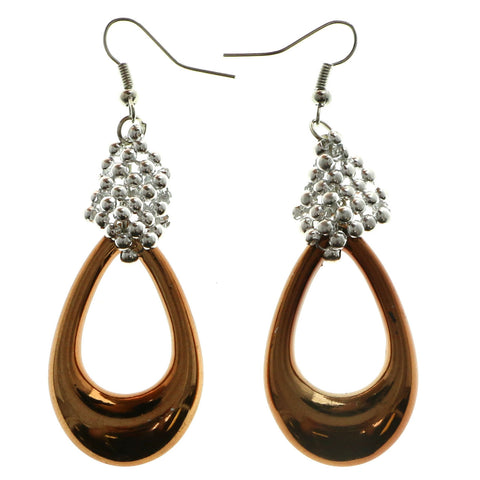 Mi Amore Dangle-Earrings Silver-Tone/Brown