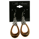 Mi Amore Dangle-Earrings Silver-Tone/Brown