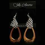 Mi Amore Dangle-Earrings Silver-Tone/Brown