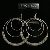 Mi Amore Dangle-Earrings Silver-Tone