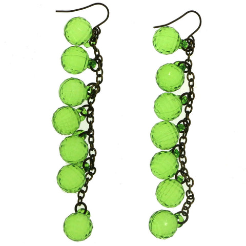 Mi Amore Dangle-Earrings Bronze-Tone/Green