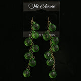 Mi Amore Dangle-Earrings Bronze-Tone/Green