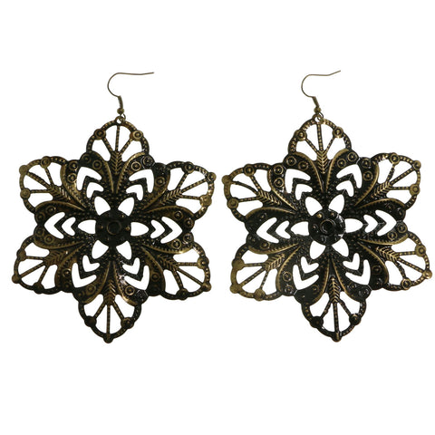 Mi Amore Dangle-Earrings Bronze-Tone/Black