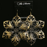 Mi Amore Dangle-Earrings Bronze-Tone/Black