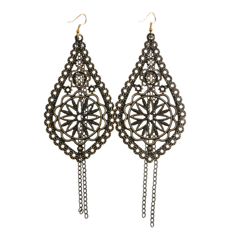 Mi Amore Dangle-Earrings Bronze-Tone/Black