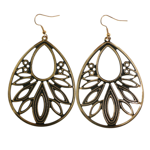 Mi Amore Dangle-Earrings Bronze-Tone/Black