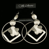 Mi Amore Dangle-Earrings Silver-Tone
