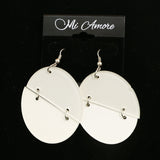 Mi Amore Dangle-Earrings Silver-Tone/White