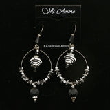 Mi Amore Dangle-Earrings Silver-Tone