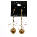 Mi Amore Drop-Dangle-Earrings Gold-Tone/Clear
