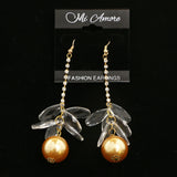 Mi Amore Drop-Dangle-Earrings Gold-Tone/Clear
