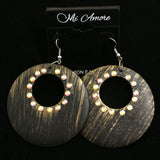 Mi Amore Dangle-Earrings Silver-Tone/Bronze-Tone