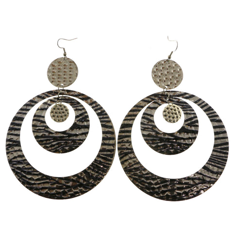 Mi Amore Dangle-Earrings Silver-Tone/Black