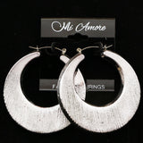 Mi Amore Hoop-Earrings Black/Dark-Silver