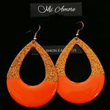 Mi Amore Dangle-Earrings Gold-Tone/Orange