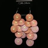 Mi Amore Dangle-Earrings Silver-Tone/Pink