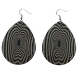 Mi Amore Apple Silhouette Dangle-Earrings Silver-Tone/Black