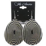 Mi Amore Apple Silhouette Dangle-Earrings Silver-Tone/Black