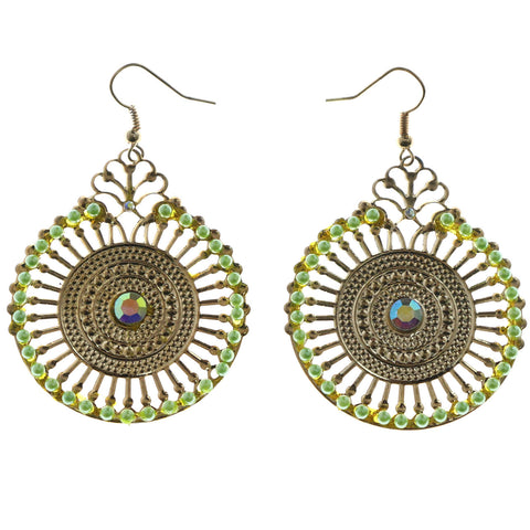Mi Amore Dangle-Earrings Gold-Tone/Green