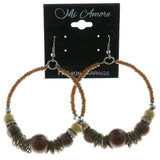 Mi Amore Dangle-Earrings Brown/Gold-Tone