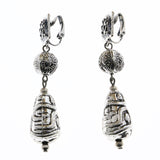 Mi Amore Clip-On-Earrings Silver-Tone/Black