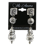Mi Amore Clip-On-Earrings Silver-Tone/Black