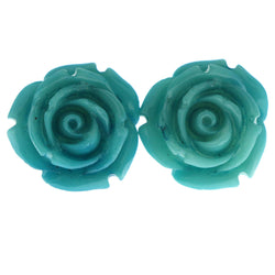 Silver-Tone Metal Stud-Earrings With Crystal Accents