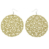 Mi Amore Filligree Dangle-Earrings Tan