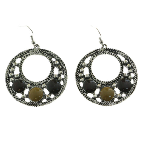 Mi Amore Dangle-Earrings Silver-Tone/Multicolor