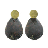 Mi Amore Post-Earrings Gold-Tone/Brown