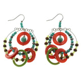 Mi Amore Dangle-Earrings Silver-Tone/Multicolor