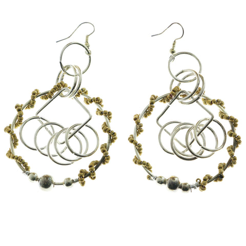 Mi Amore Drop-Dangle-Earrings Silver-Tone/Gold-Tone