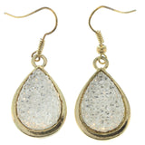Gold-Tone Metal Dangle-Earrings With Crystal Accents