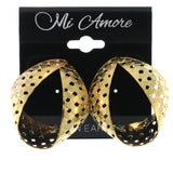 Gold-Tone Metal Stud-Earrings