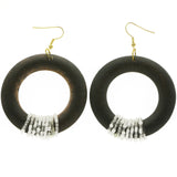 Mi Amore Dangle-Earrings Brown/White