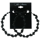 Black Metal Hoop-Earrings