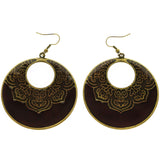 Mi Amore Dangle-Earrings Purple/Copper-Tone