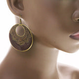 Mi Amore Dangle-Earrings Purple/Copper-Tone