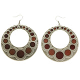 Mi Amore Dangle-Earrings Silver-Tone/Brown