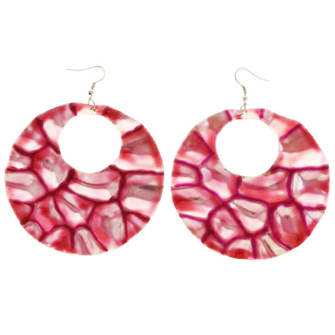 Mi Amore Dangle-Earrings Pink/Silver-Tone