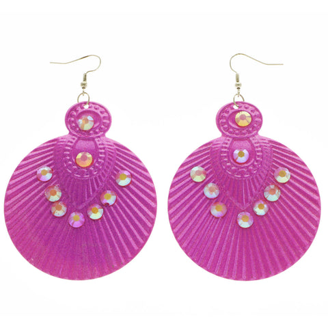 Mi Amore Dangle-Earrings Purple/Silver-Tone