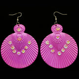 Mi Amore Dangle-Earrings Purple/Silver-Tone