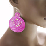 Mi Amore Dangle-Earrings Purple/Silver-Tone