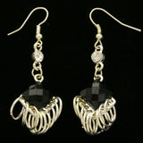 Mi Amore Drop-Dangle-Earrings Silver-Tone/Black